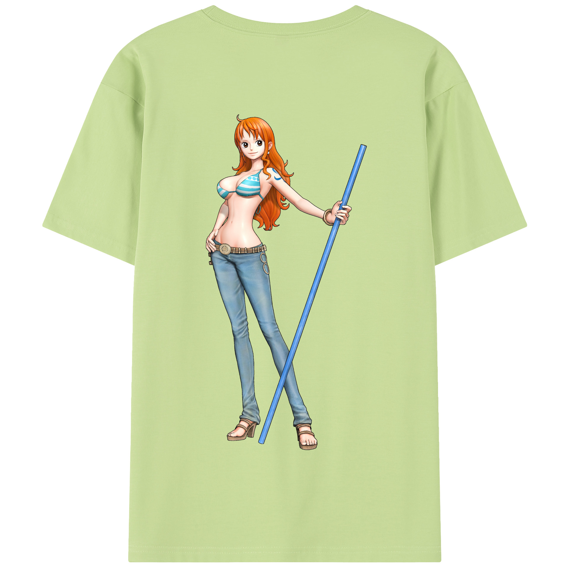 ワンピース ナミ ONE PIECE Nami 綿100％半袖Tシャツ（背面プリント）